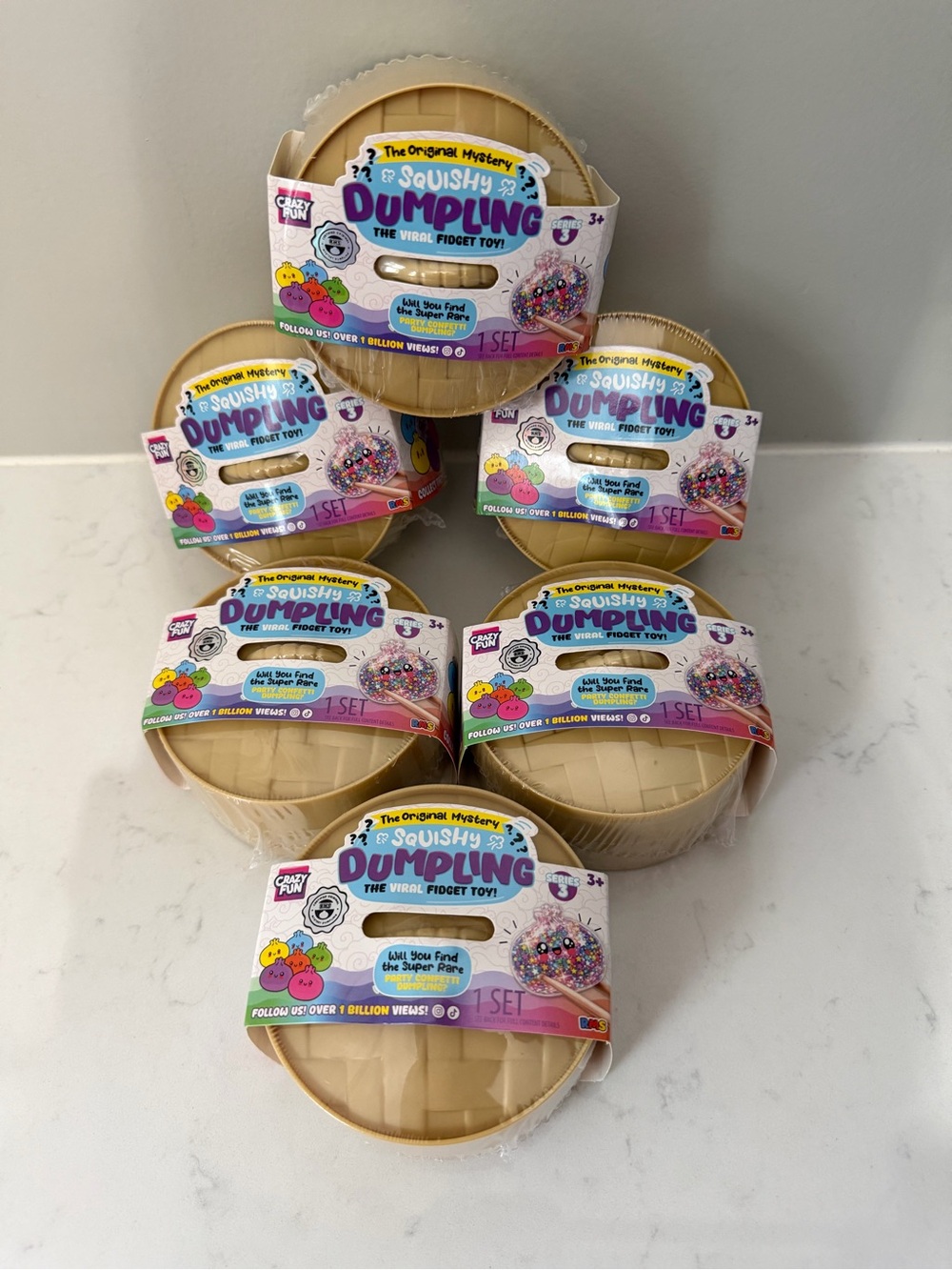 NEW 6X Squishy Dumplings Party Confetti Edition